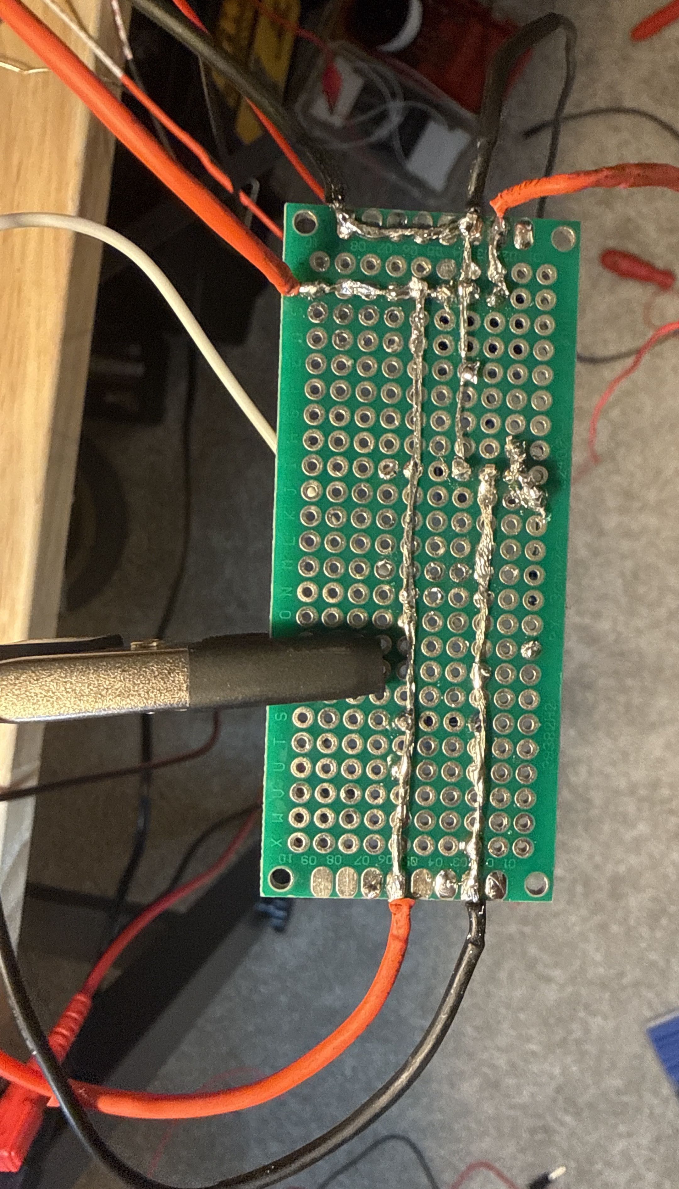 Underside wiring and solder rework